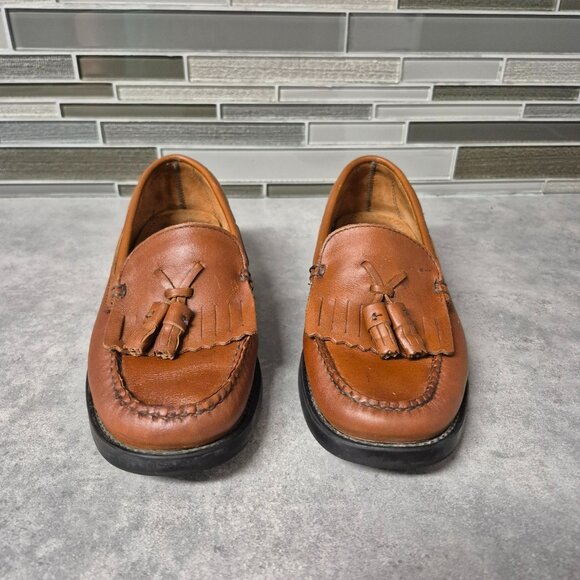 7 Bass Weejuns Marietta ll Brown Leather Tassel Kiltie Loafers - Picture 2 of 13